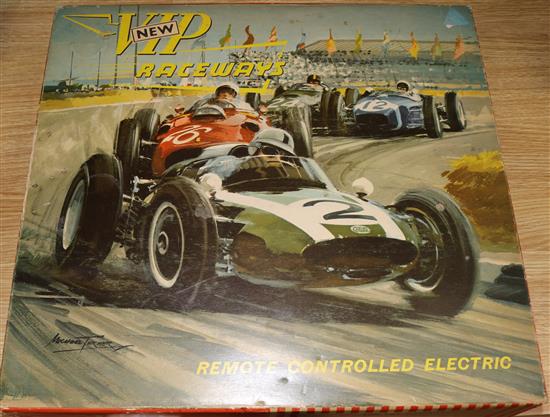 A VIP Raceways car game, box